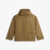 Wasserabweisender kurzer Parka mit Kapuze Wasserabweisender kurzer Parka mit Kapuze