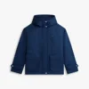 Wasserabweisender kurzer Parka mit Kapuze Wasserabweisender kurzer Parka mit Kapuze
