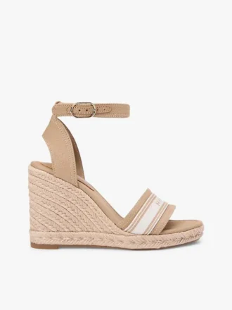 Webbing Logo Denim Wedge Espadrille