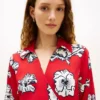 Wickelkleid aus Crêpe mit Blumenprint Wickelkleid aus Crêpe mit Blumenprint