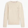 Zopfmuster-Pullover